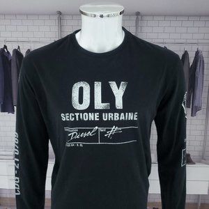 Vintage Diesel Shirt OLY Sectione Urbaine TRIOMPHE French Black Sz M/L